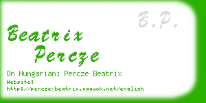 beatrix percze business card